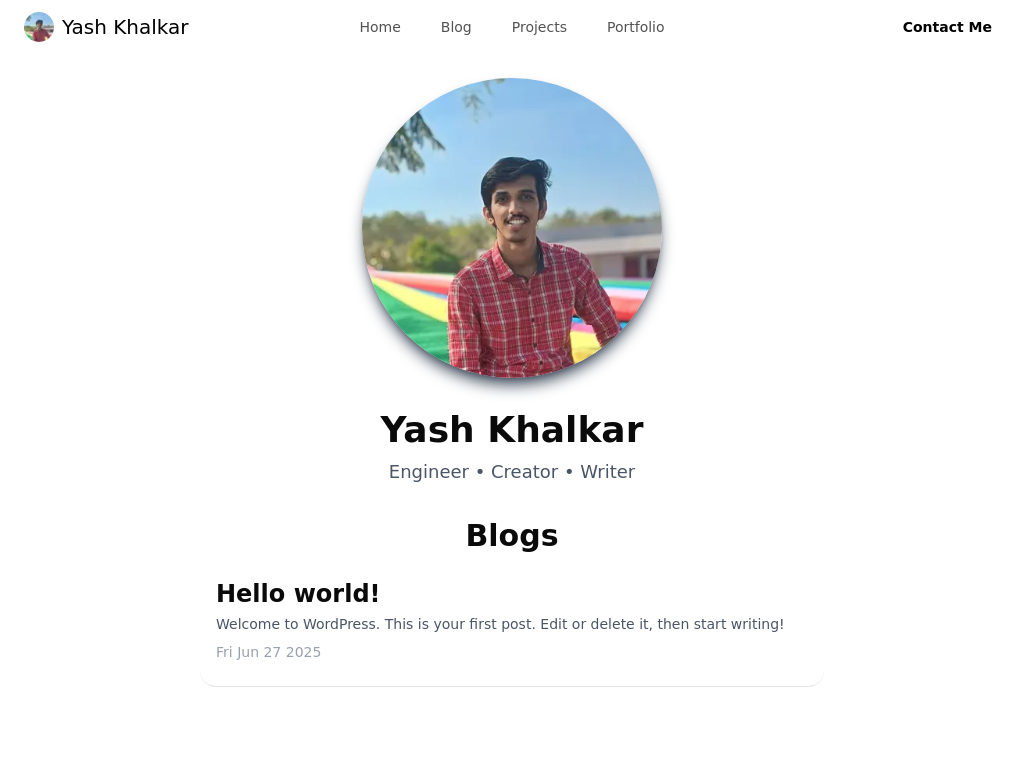 Personal Blog Application